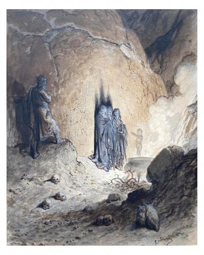 Gustave Doré (D’après) - Macbeth dans la grotte des sorcières - Sérigraphie - Edition limité 2