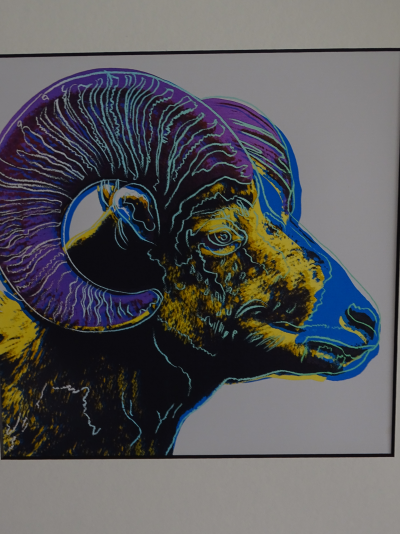 Andy Warhol - Bighorn, extrait de la série Endangered Species - 1987, sérigraphie