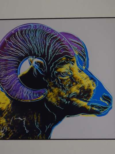 Andy Warhol - Bighorn, extrait de la série Endangered Species - 1987, sérigraphie 2