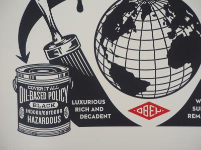 Shepard FAIREY (OBEY) : Paint it Black - Letterpress originale signée 2