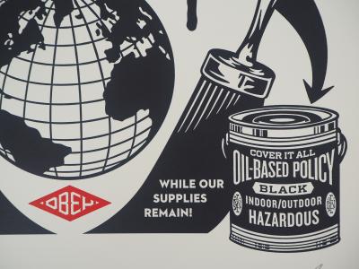 Shepard FAIREY (OBEY) : Paint it Black - Letterpress originale signée 2