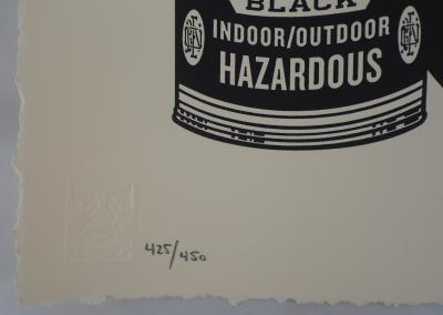 Shepard FAIREY (OBEY) : Paint it Black - Letterpress originale signée 2