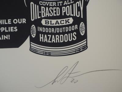 Shepard FAIREY (OBEY) : Paint it Black - Letterpress originale signée 2
