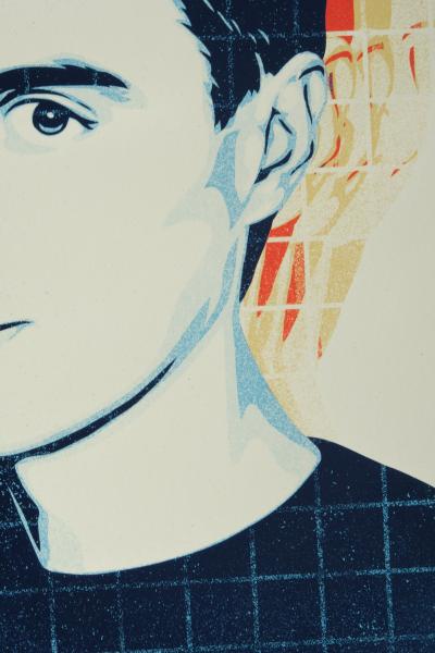 Shepard FAIREY (OBEY): Overloading the Grid (David Byrne) - Original signed silkscreen print 2