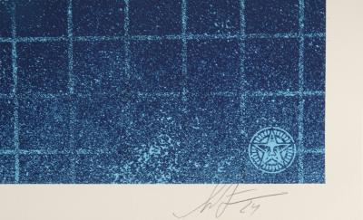 Shepard FAIREY (OBEY): Overloading the Grid (David Byrne) - Original signed silkscreen print 2