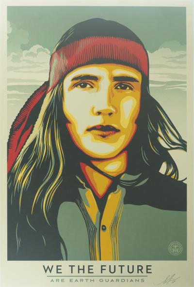Shepard FAIREY (OBEY) : We the future (Are Earth guardians)- Lithographie signée 2