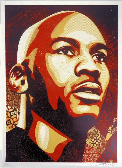 Shepard FAIREY (OBEY): Michael Jordan - Original signed silkscreen print 2