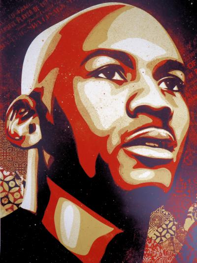 Shepard FAIREY (OBEY): Michael Jordan - Original signed silkscreen print 2