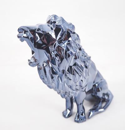 Richard ORLINSKI : Lion Spirit (Silver edition) - Sculpture originale 2