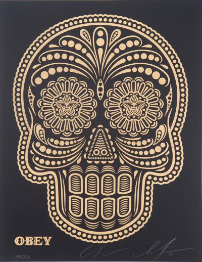 Shepard FAIREY (OBEY) and Ernesto YERENA: Day of the Dead Calavera - Original signed letterpress prints 2