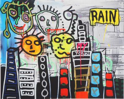 Paul KOSTABI : Portrait de famille à NY - Giclée originale signée 2