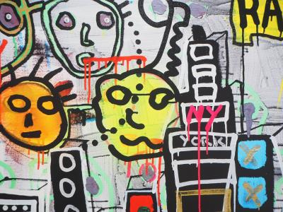 Paul KOSTABI : Portrait de famille à NY - Giclée originale signée 2