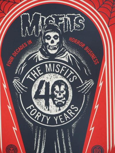 Shepard FAIREY (OBEY): MISFITS 40TH Crypth - Original signed silkscreen print 2