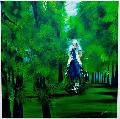 Victor SPAHN : Promenade en forêt - Lithographie originale signée 2