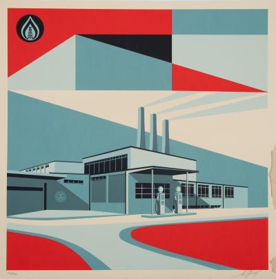 Shepard FAIREY (OBEY) : Downward Trajectory - Sérigraphie originale signée 2