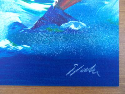 Victor SPAHN : Course en équipe - Lithographie originale signée 2