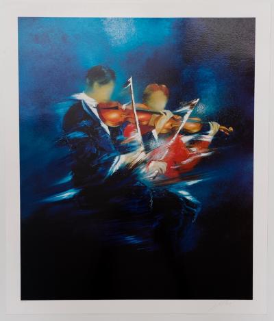 Victor SPAHN: Violin Duo Concert - Original Signed Serigraph 2