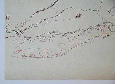 Gustav KLIMT (d’après) - Dessin érotique, 1979 - Lithographie offset signée 2