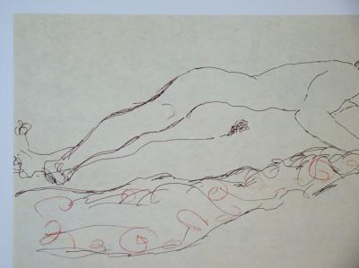 Gustav KLIMT (d’après) - Dessin érotique, 1979 - Lithographie offset signée 2