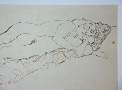 Gustav KLIMT (d’après) - Dessin érotique, 1979 - Lithographie offset signée 2