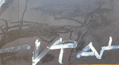 Antoni Tapiès - Crâne renversé, 1986 - Lithographie originale en couleur 2