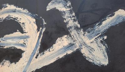 Antoni Tapiès - Crâne renversé, 1986 - Lithographie originale en couleur 2
