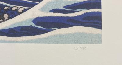 Katsushika HOKUSAI - Sous la grande vague au large de la côte à Kanagawa - estampe 2