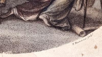 Francesco Bartolozzi, Les trois Beaux-Arts, gravure d’après Angelica Kauffman, vers 1783 2