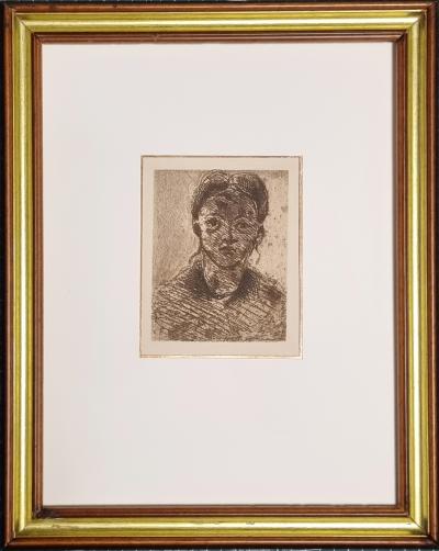 Paul Cézanne, Portrait de jeune fille, eau-forte originale, 1873 2