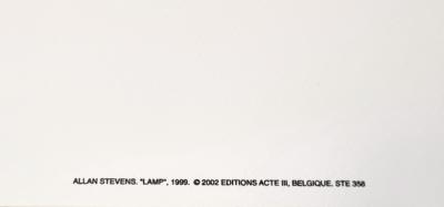 Allan Stevens, Lamp, sérigraphie originale, 2002 2