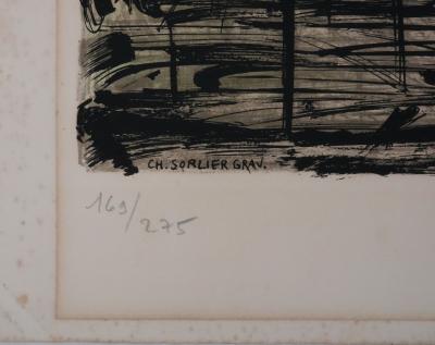 Bernard BUFFET - Le chalet restaurant, Lithographie originale signée 2