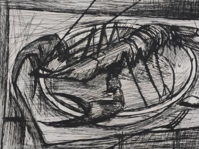 Bernard BUFFET - Le homard breton, Gravure originale signée 2