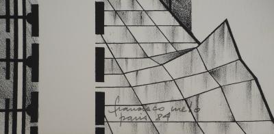 Francisco MELO: Futuristic Nude - Original signed lithograph 2