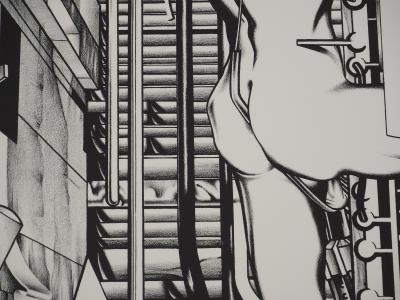 Francisco MELO: Futuristic Nude - Original signed lithograph 2