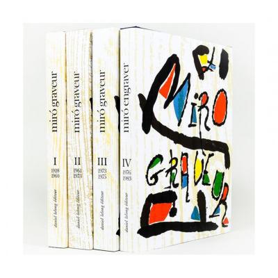 Joan MIRO : Catalogues raisonné Miro Graveur 4 volumes - 8 bois gravés originaux 2