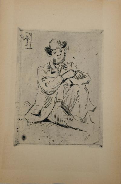 Paul Cézanne: Portrait of Armand Guillaumin with a Hanged Man - Original Engraving 2