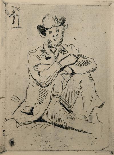 Paul Cézanne: Portrait of Armand Guillaumin with a Hanged Man - Original Engraving 2