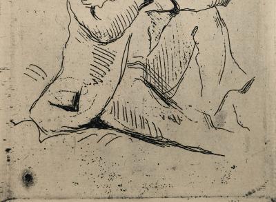 Paul Cézanne: Portrait of Armand Guillaumin with a Hanged Man - Original Engraving 2