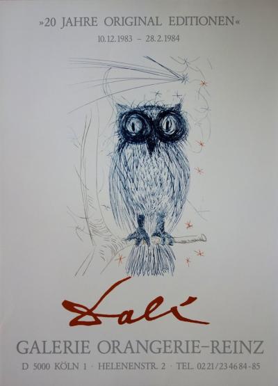 Salvador DALI : La Chouette Bleue - Lithographie signée 2