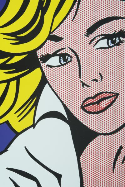 Roy LICHTENSTEIN : May Be Girl - Affiche originale en couleurs 2