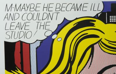Roy LICHTENSTEIN : May Be Girl - Affiche originale en couleurs 2