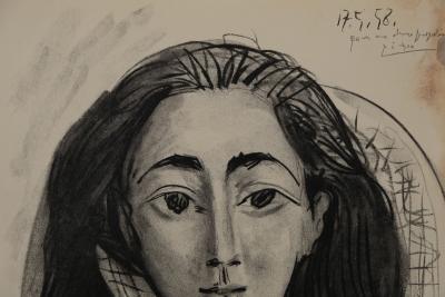 Pablo PICASSO : Portrait de Jacqueline - Lithographie signée 2