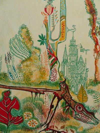 Marcel GENAY: The Enchanting Castle - Original signed lithograph 2