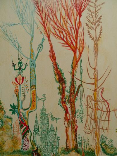 Marcel GENAY: The Enchanting Castle - Original signed lithograph 2