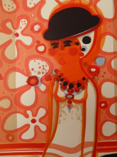 Frédéric MENGUY: Young Woman with a Hat - Original signed lithograph 2