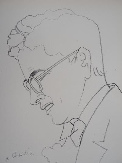 Jean COCTEAU (d’après) : Portrait de Charlie Chaplin - Lithographie signée 2