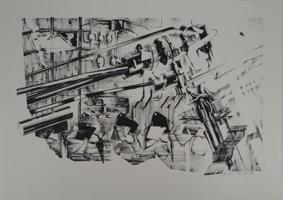 Francisco MELO: Futurist Composition - Original signed lithograph 2