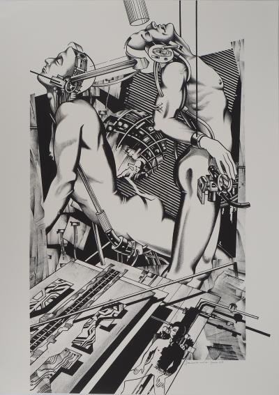 Francisco MELO : Couple de Cyborgs - Lithographie originale signée 2