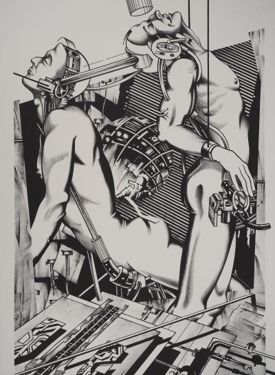 Francisco MELO : Couple de Cyborgs - Lithographie originale signée 2