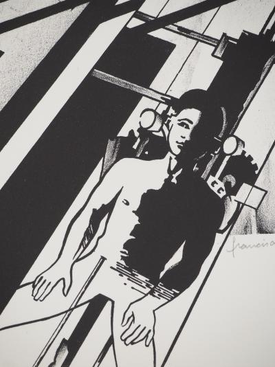 Francisco MELO : Couple de Cyborgs - Lithographie originale signée 2